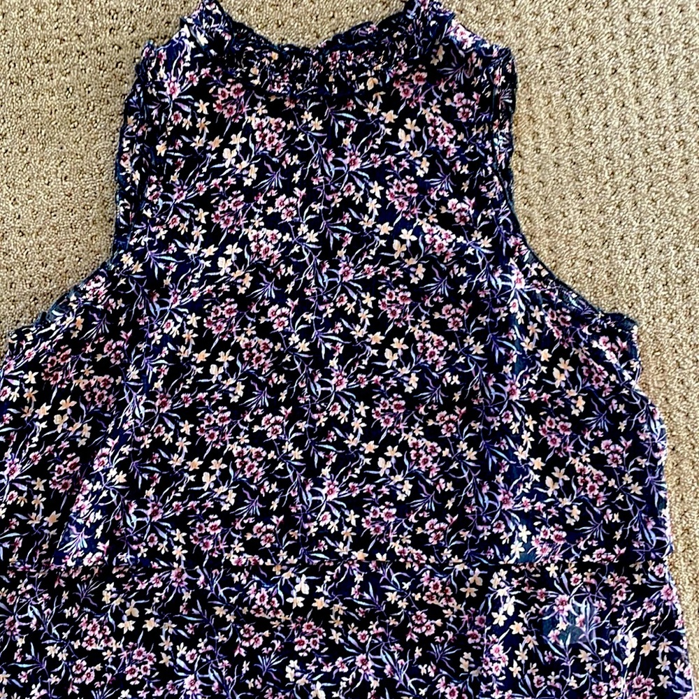 American Eagle floral high-neck top